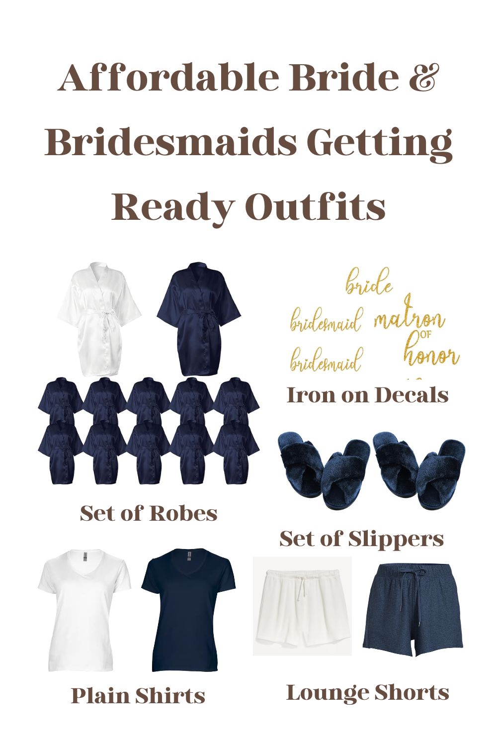 Affordable Bride & Bridesmaids Getting Ready Outfits