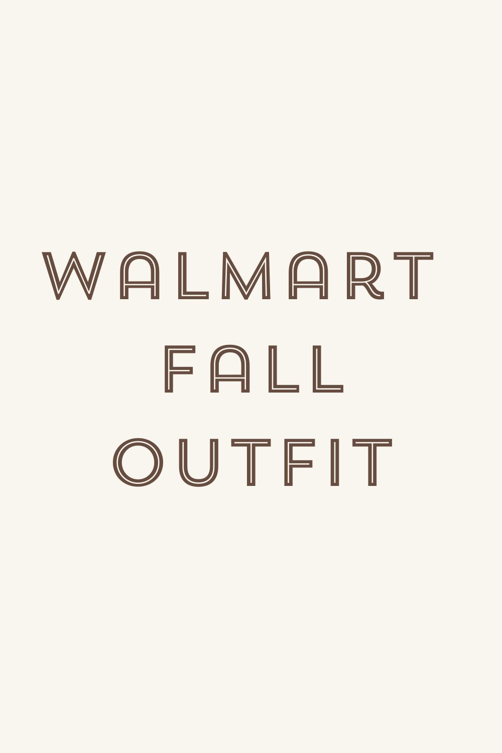 Walmart Fall Outfit